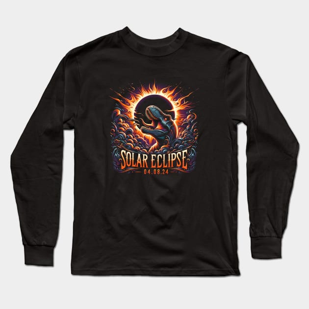 Solar Eclipsed Dino Long Sleeve T-Shirt by WEARWORLD